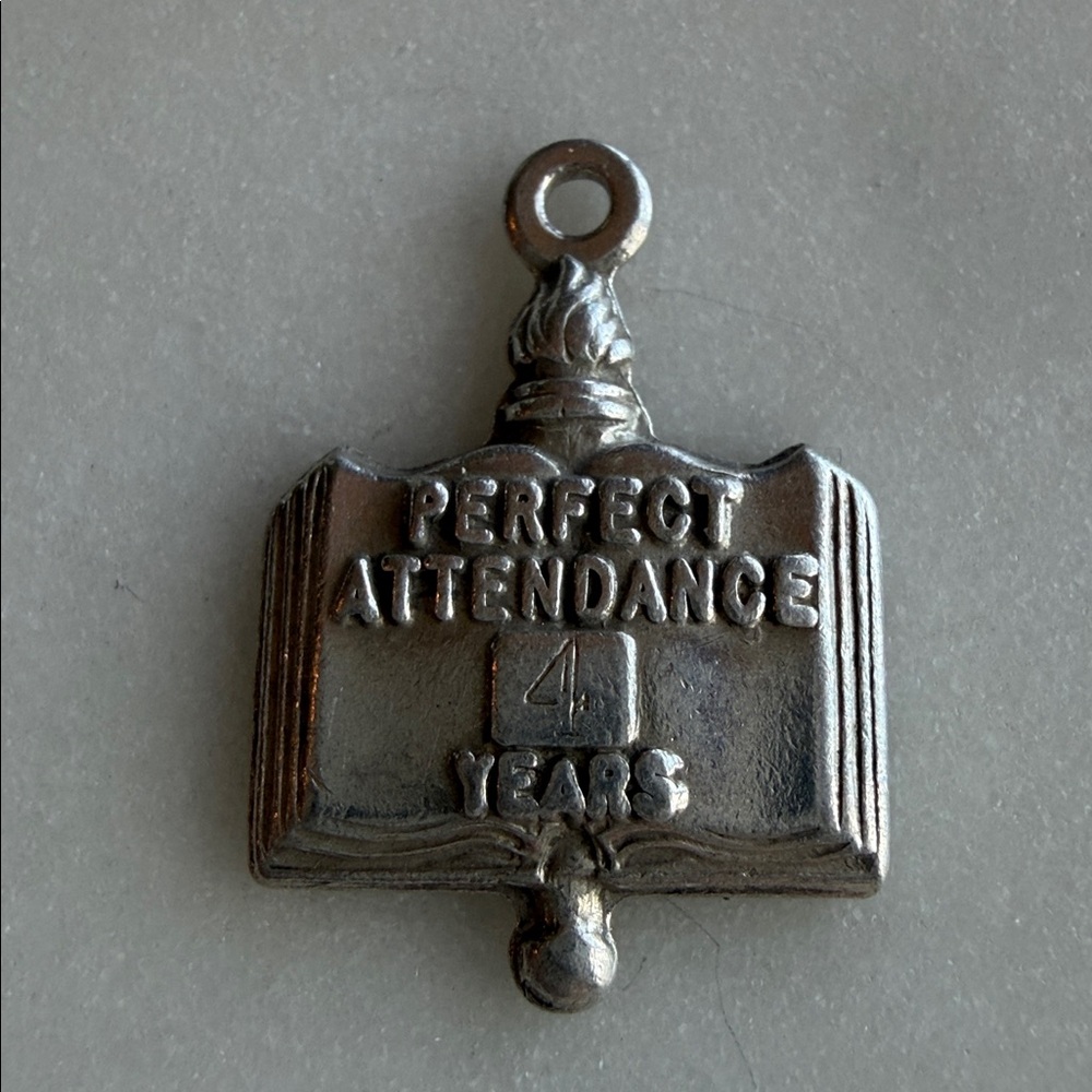 Perfect Attendance ABWA Vintage Sterling Silver Charm